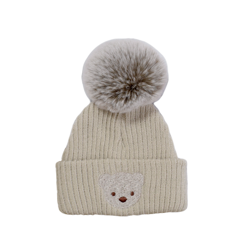 First size teddy hat - taupe