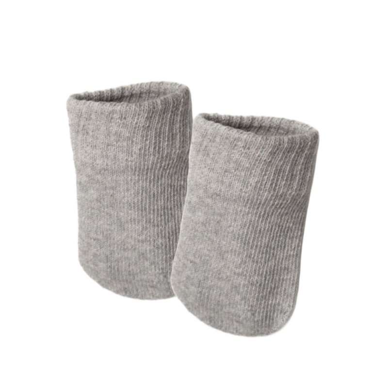 Brushed Cotton Mittens - Grey