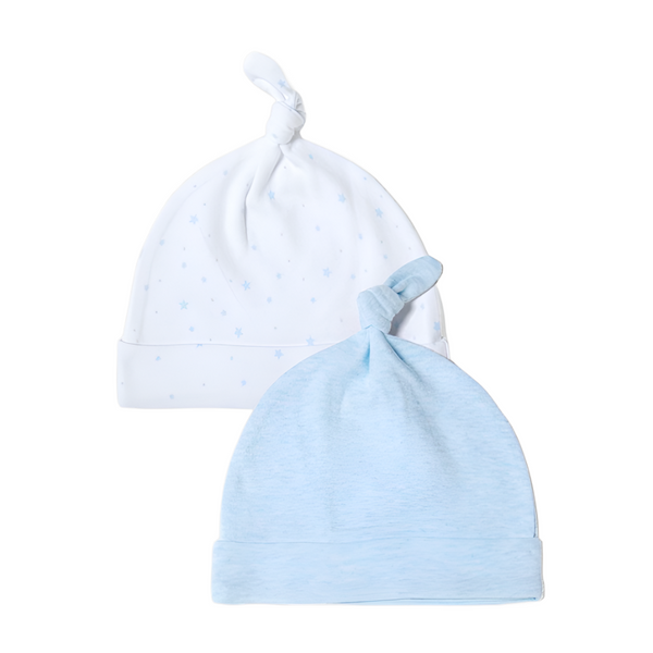Blue baby knot hat (2 pack)